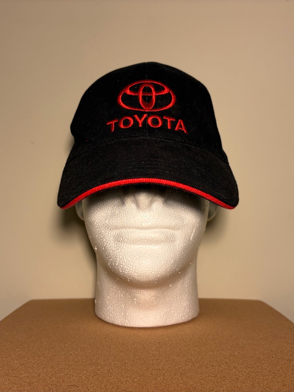 Toyota Black & Red Embroidered Logo Baseball Cap